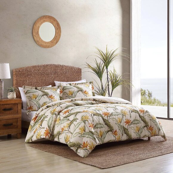 Tommy Bahama Other - Tommy Bahama Birds Of Paradise Ivory Cotton King 3-Piece Duvet Cover Set